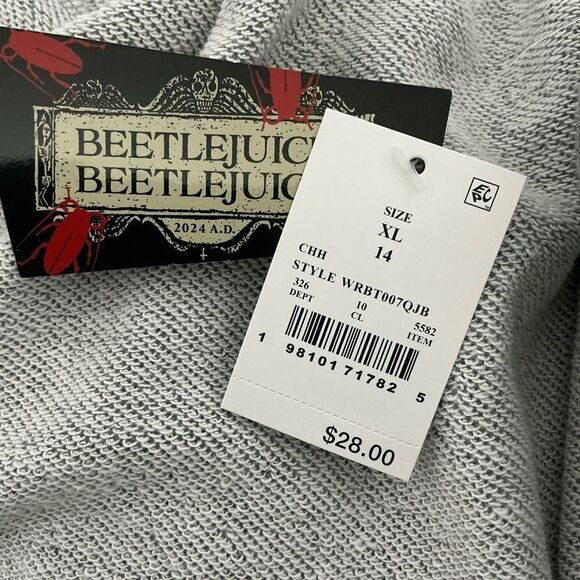 Kids Beetlejuice Astrid Lightweight Graphic Blazer size 14(XL) NWT - Picture 7 of 7